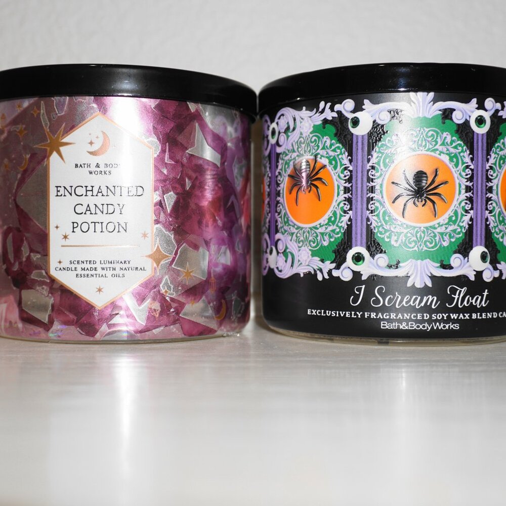 Bath & Body Works - Enchanted Candy Potion & I Scream Float 3-wick Candles